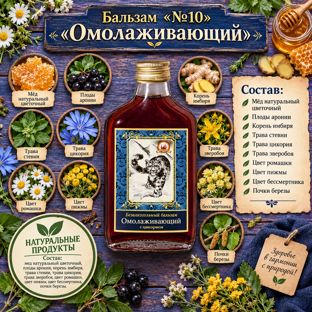 Омолаживающий с цикорием №10 (Объём: 250мл.)